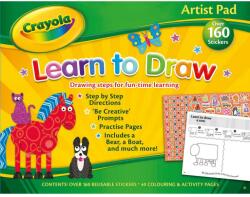 Alligator Bloc de colorat Crayola Learn to Draw cu stickere Alligator AB2966CYAR2 (E355211)