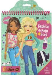 Grafix Carte de colorat Fashion Design Book cu autocolante si sabloane incluse Besties Grafix GR140007 (B370840) Carte de colorat