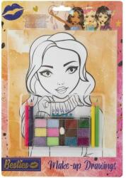 Grafix Carte de colorat Make-up Drawings Besties Grafix GR140011 (B370843) Carte de colorat