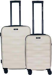 Dugros Malaga bézs 4 kerekű 2 részes bőrönd szett (19214043-S-M-szett)