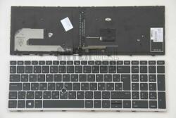 HP EliteBook 755 G5 850 G5 G6 Zbook 15u G5 15u G6 háttérvilágítással (backlit) trackpointtal (pointer) ezüst fekete magyar (HU) laptop/notebook billentyűzet