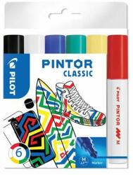 Pilot Dekormarker készlet, 1, 4 mm, PILOT "Pintor M" 6 különbözõ klasszikus szín (6 db) (PDMPTM6)