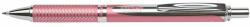 Pentel Rollertoll, 0, 35 mm, nyomógombos, rózsaszín tolltest, PENTEL "EnerGel BL-407" kék
