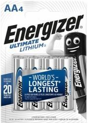 Energizer Elem, AA ceruza, 4 db, Lítium, ENERGIZER "Ultimate Lithium" (4 db)