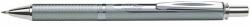 Pentel Zseléstoll, 0, 35 mm, nyomógombos, ezüst tolltest, PENTEL "EnerGel BL-407" fekete, ajándék kék tollbetéttel (PENBL407) - pritone