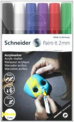 Schneider Dekormarker készlet, akril, 2 mm, SCHNEIDER "Paint-It 310", 6 különbözõ szín (6 db)