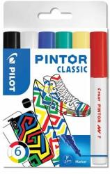 Pilot Dekormarker készlet, 1 mm, PILOT "Pintor F" 6 különbözõ klasszikus szín (6 db) (PDMPTF6)