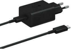 Samsung EP-T1510EBE + EP-DA705BBE USB-C gyári hálózati adapter USB-C/USB-C kábellel, 15W, (doboz nélküli), fekete - tok-store