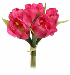 4-Home Lalele mănunchi flori artificiale, roz