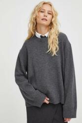 Herskind gyapjú pulóver női, szürke - szürke M