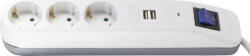 REV Ritter 3 Plug + 2 USB 1,4 m Switch (0014348100)