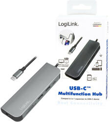 Logilink USB 3.2 Gen 1 dokkoló állomás, 6 portos, PD, kábellel (UA0343)