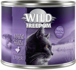Wild Freedom 24x200g Wild Freedom Adult nedves macskatáp-- Wild Hills - kacsa & csirke