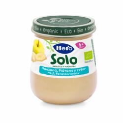 Hero Baby Piure eco de mere si banane cu iaurt Solo pentru +6 luni, 120g, Hero Baby