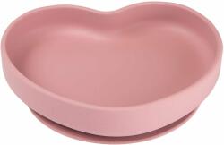 Canpol babies Szív alakú tapadókorongos szilikon tányér, rózsaszín