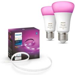Philips KÉSZLET -LEG RGBW Dimmelető szalag Philips Hue 2m 20W/230V + 2x LED Izzó E27/9W P3716 + P4647 (P5821)