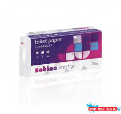  Toalettpapír 3 rétegű fehér 250 lap/tekercs 8 tekercs/karton Satino Wepa Prestige (52500)