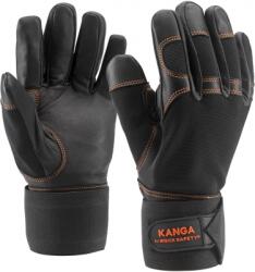 ROCK SAFETY Manusi anti-vibratii din piele neteda de bovina, marime: 12, Negru, Rock Safety Kanga KANGA/12