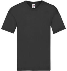 Fruit of the Loom Férfi póló Rövid ujjú Fruit of the Loom Original V-Neck T - 2XL, Fekete