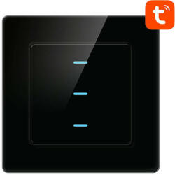 Smart Light Switch WiFi Avatto N-TS10-B3 3 Way TUYA (black)