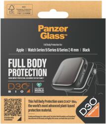 PanzerGlass Apple Watch 9/8/7 41mm D30 tok - fekete keret (3689)