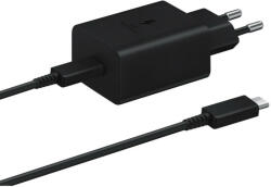 Samsung EP-T1510EBE + EP-DA705BBE USB-C gyári hálózati adapter USB-C/USB-C kábellel, 15W, (doboz nélküli), fekete - planetgsm