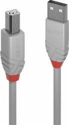 Lindy Anthra Line USB-B - USB-A Adat- és töltőkábel 5m - Fehér (36685)