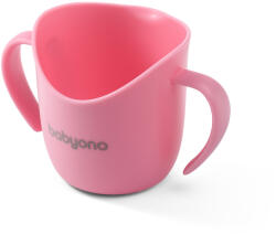 BABYONO Cana ergonomica cu manere 120 ml roz 6m+ (AGS1463-04-BO)