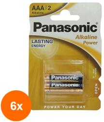 Panasonic Set 6 x Baterii Panasonic Alkaline R3, Blister 2 Bucati (ROC-6xMAG1011673TS)