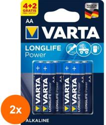 VARTA Set 2 x Baterie Varta Longlife Power 4906 R6 / AA, 4+2 Bucati (FXE-2xEXF-TD-86767) Baterii de unica folosinta