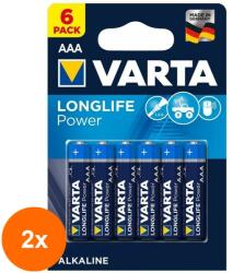 VARTA Set 2 x Baterie Varta Longlife Power 4903 R3 4+2 Bucati (FXE-2xEXF-TD-86766) Baterii de unica folosinta