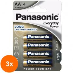 Panasonic Set 3 x 4 Baterii Panasonic Alkaline Power Lasting Energy LR6/AA (ROC-3xMAG1016979TS)