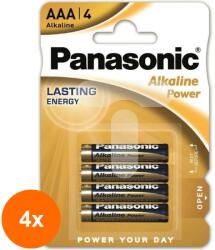 Panasonic Set 4 x Baterii Alcaline AAA, R3, Panasonic Alkaline Power, 1.5 V, Blister 4 Baterii (ROC-4xMAGTISS0019)