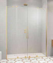 Radaway Furo DWD 150 dupla zuhanyajtó átlátszó üveggel, arany profilszín 101084130901 (10108413-09-01)