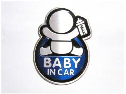 Abtibild BABY IN CAR fundal albastru forma in relief Cod: TS-129 Automotive TrustedCars