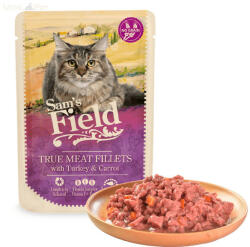 Sam's Field Cat gabonamentes alutasakos eledel 85 g adult pulykahús&sárgarépával