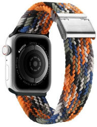 Apple Watch 1-6, SE, SE (2022) (38 / 40 mm) / Watch 7-8 (41 mm), textíl pótszíj, állítható, terep minta, Dux Ducis Mixture, mintás/narancssárga