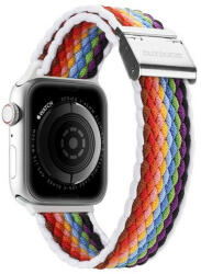Apple Watch 1-6, SE, SE (2022) (38 / 40 mm) / Watch 7-8 (41 mm), textíl pótszíj, állítható, világos színű csíkos minta, Dux Ducis Mixture, mintás
