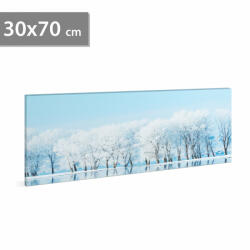 Family LED-es fali hangulatkép - téli táj - 2 x AA, 70 x 30 cm (58480A) - gardenet