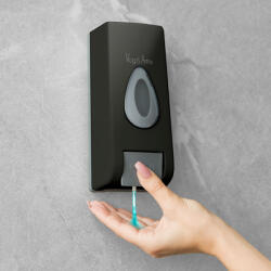 Vog & Arths Szappanadagoló - kézzel működtethető - 350 ml - fali - fekete (51119C)