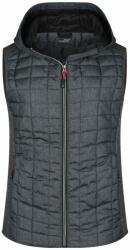 James & Nicholson (Daiber) Női varrott mellény JN767 - Szürke melírozott / antracit melírozott | 2XL (1-JN767-1781623)