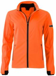 James & Nicholson Női sportos softshell kabát JN1125 - Élénk narancssárga / fekete | L (1-JN1125-1745811)