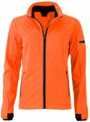James & Nicholson (Daiber) Női sportos softshell kabát JN1125 - Élénk narancssárga / fekete | S (1-JN1125-1745809)