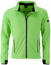James & Nicholson (Daiber) Férfi sportos softshell kabát JN1126 - Élénkzöld / fekete | 3XL (1-JN1126-1748992)