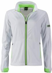 James & Nicholson (Daiber) Jachetă sport softshell de damă JN1125 - Albă / verde deschis | XXL (1-JN1125-1748986)