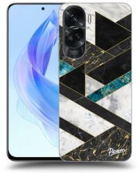 Picasee Fekete szilikon tok az alábbi mobiltelefonokra Honor 90 Lite 5G - Dark geometry