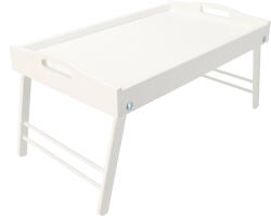 ATMOWOOD Fa ágytálca 50x30 cm fehér (Taca z nóżkami biała)