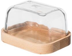 ATMOWOOD Fa vajtartó üvegfedéllel (maselniczka ze szklem)