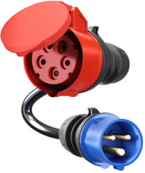 go-e adapter tápkábel Gemini flex 11 kW CEE piros 16 A - CEE kék 16 A (CH-04-31)