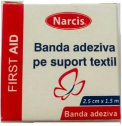 Narcis Banda Adeziva Alba Suport Textil Narcis, 2.5cm x 1.5m